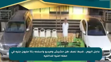عاجل اليوم.. ضبط نصف طن حشيش وهيدرو وأسلحة بـ52 مليون جنيه في حملة أمنية للداخلية